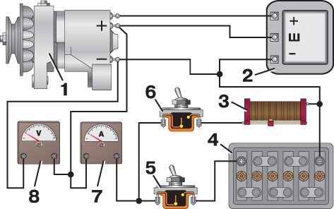 Схема подключения генератора 402 двигатель волга